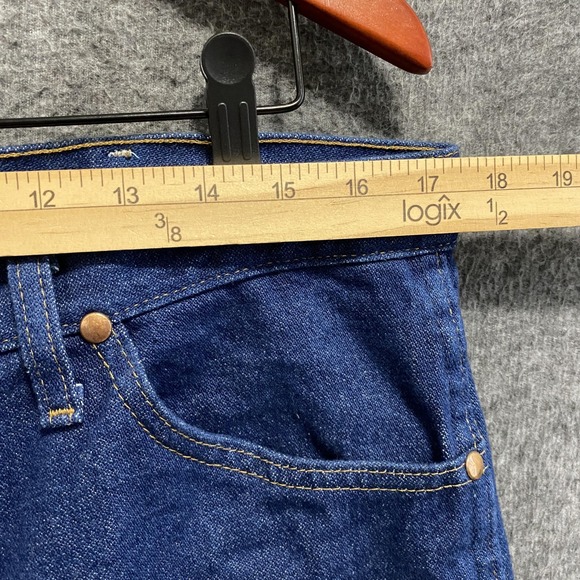 Wrangler Jeans Mens 34x32 Blue Cowboy Cut Slim Denim Retro Western Rodeo 936PWD - Picture 3 of 9